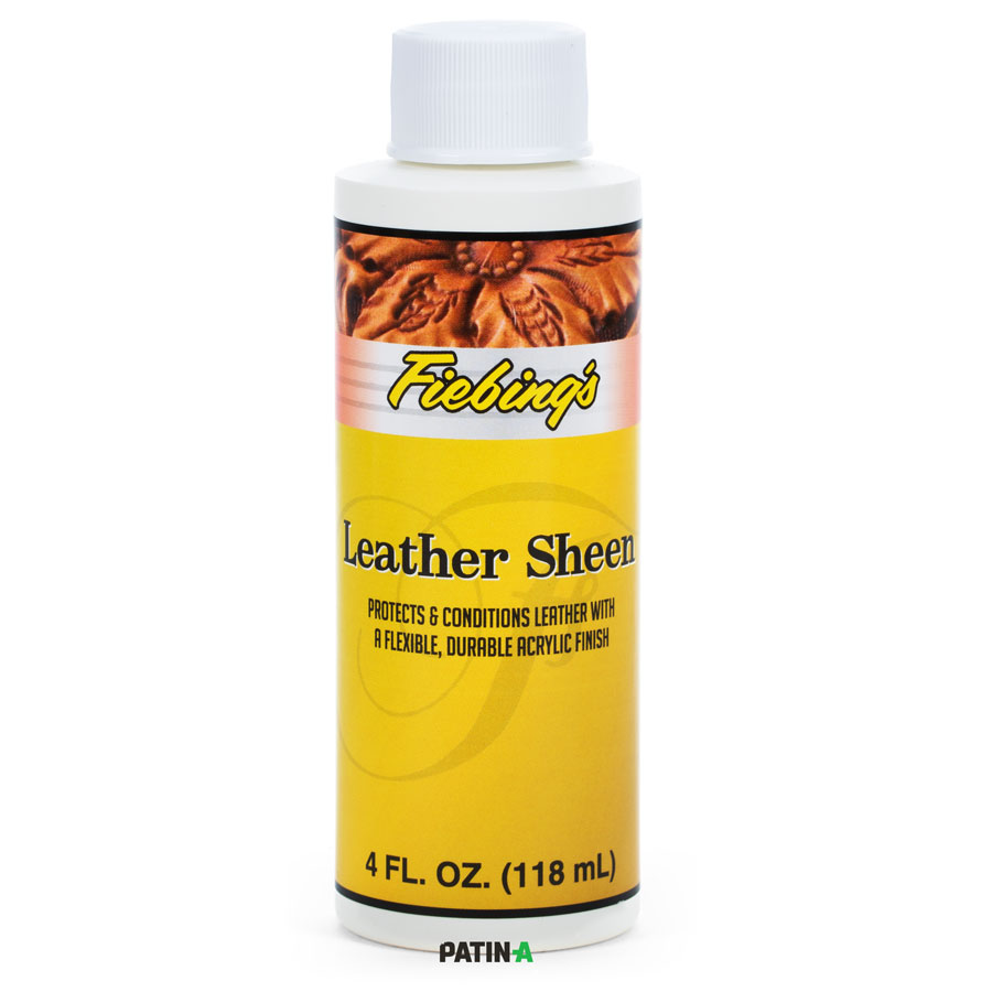 Fiebing’s Leather Sheen gives leather a beautiful sheen, protects it with its wax finish, and makes it water-repellent.