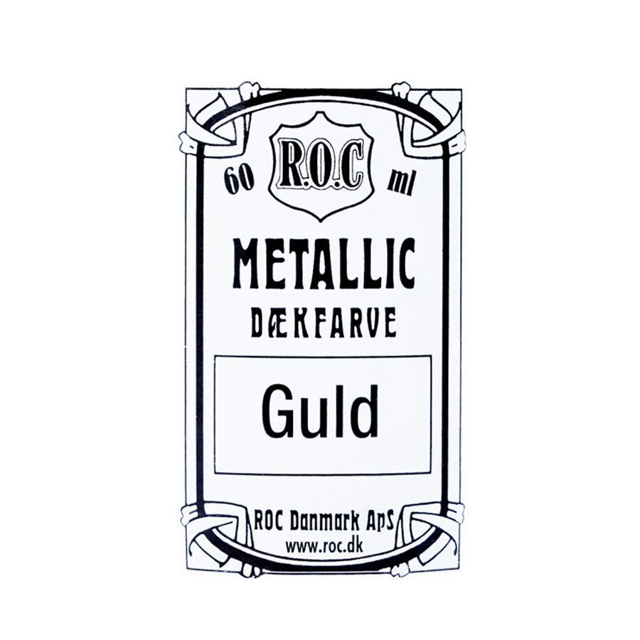 ROC Metallic Etikett Etikett der ROC Metallic Dækfarve Guld 60 ml