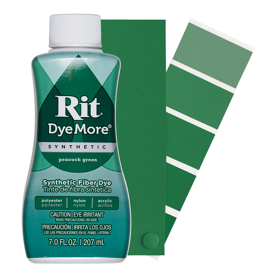 Rit DyeMore Peacock Green 207 ml Flacon Rit DyeMore Peacock Green 207 ml avec dégradé, teinture pour polyester et synthétiques