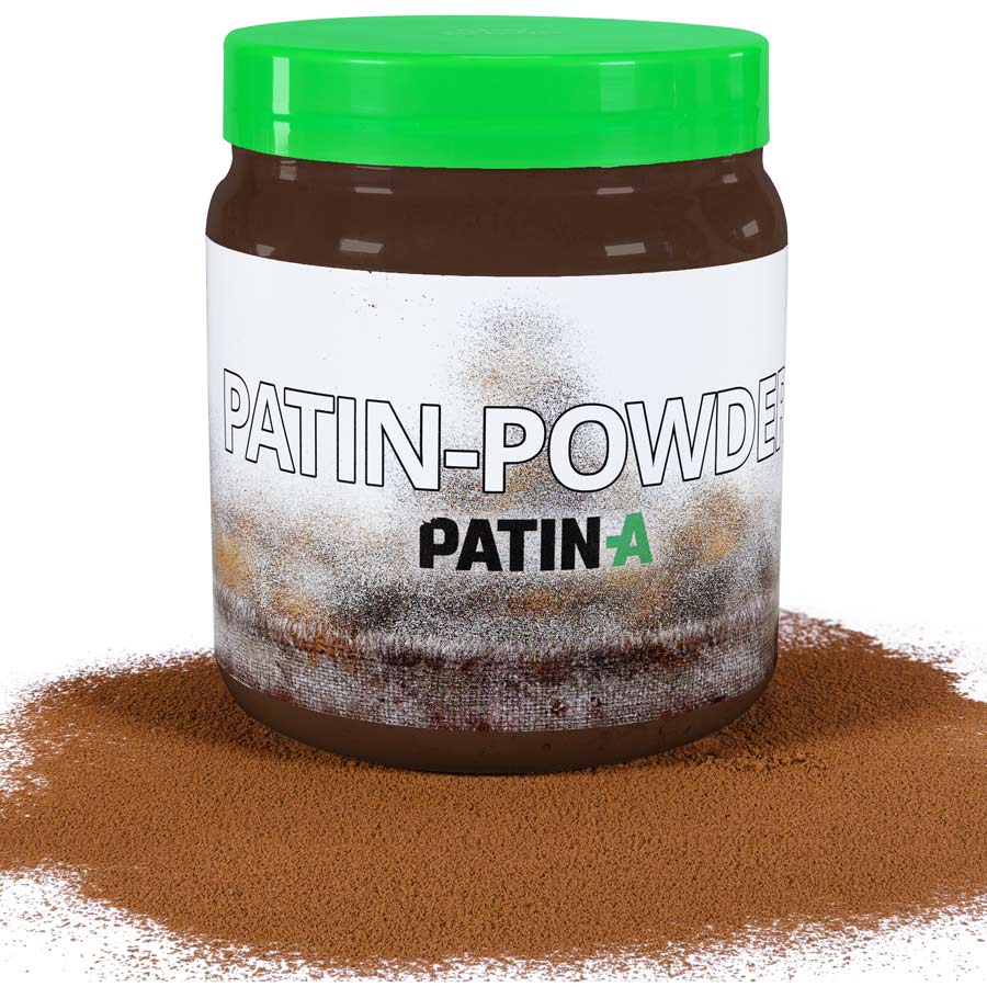 Patin Powder Clay-Brown Patin Powder Argile brune, une poudre spéciale pour le patinage de costumes dans un récipient de 500 ml