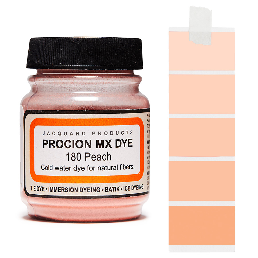 Jacquard Procion MX 180 Peach 18,7 g Dose Jacquard Procion MX 180 Peach 18,7 g mit Farbverlauf, Kaltwasser-Textilfarbe