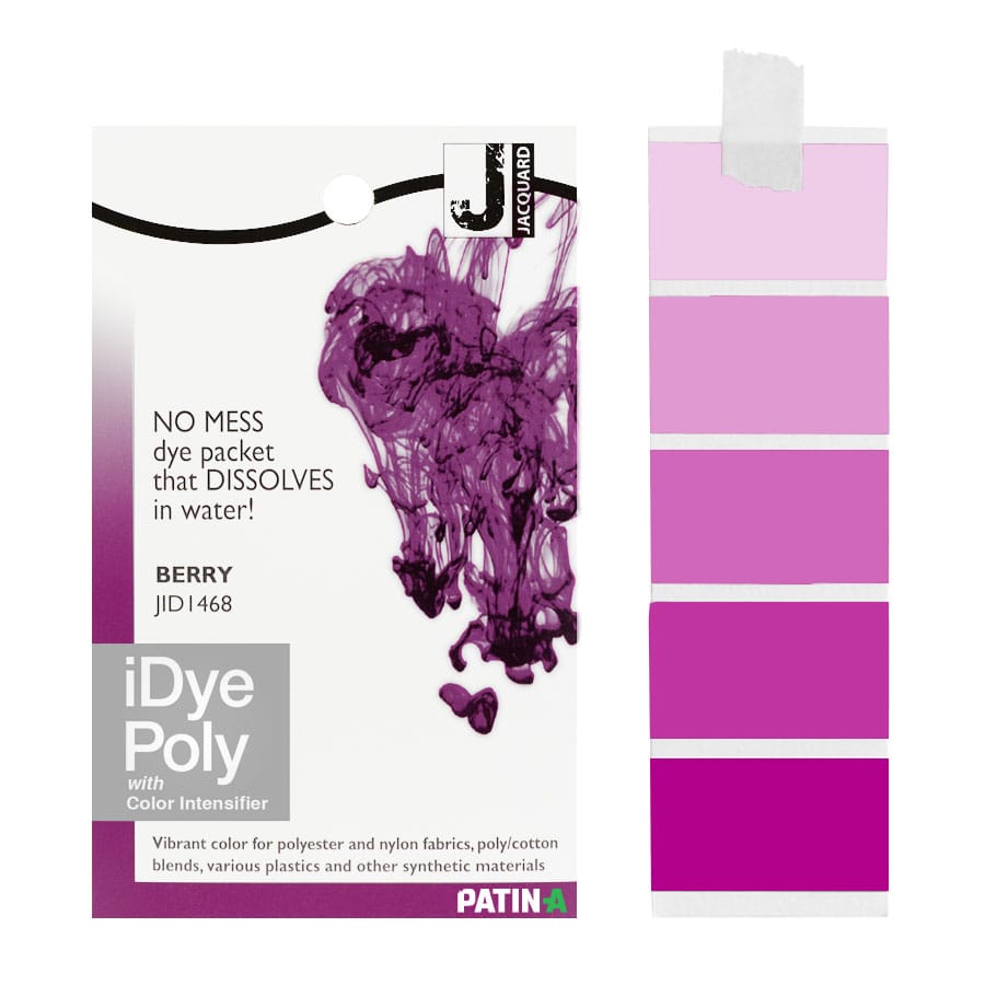 Jacquard iDye Poly is a hot-water textile dye for synthetic fabrics made of polyester and nylon that can even add color to “undyeable” polyester.