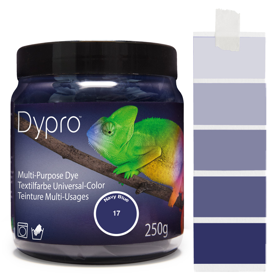 Dypro (Dylon) Textilfarben sind die am stärksten pigmentierten Textilfarben mit intensiven Farbtönen zum Färben von Polyamid/Nylon, Elasthan, Mischgewebe und Naturfasern.