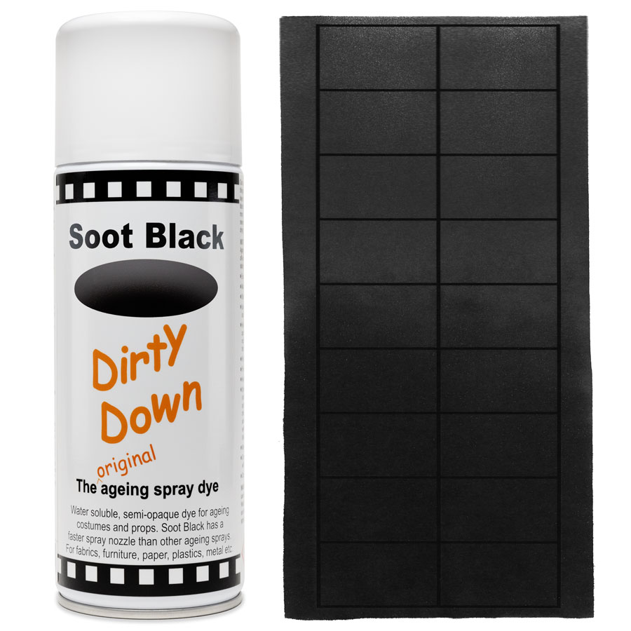 Dirty-Down-Spray ist ein Spezialspray für leichte Patinierungen direkt vor Ort, um 'auf die Schnelle' Kostüme und Requisiten am Set zu patinieren.