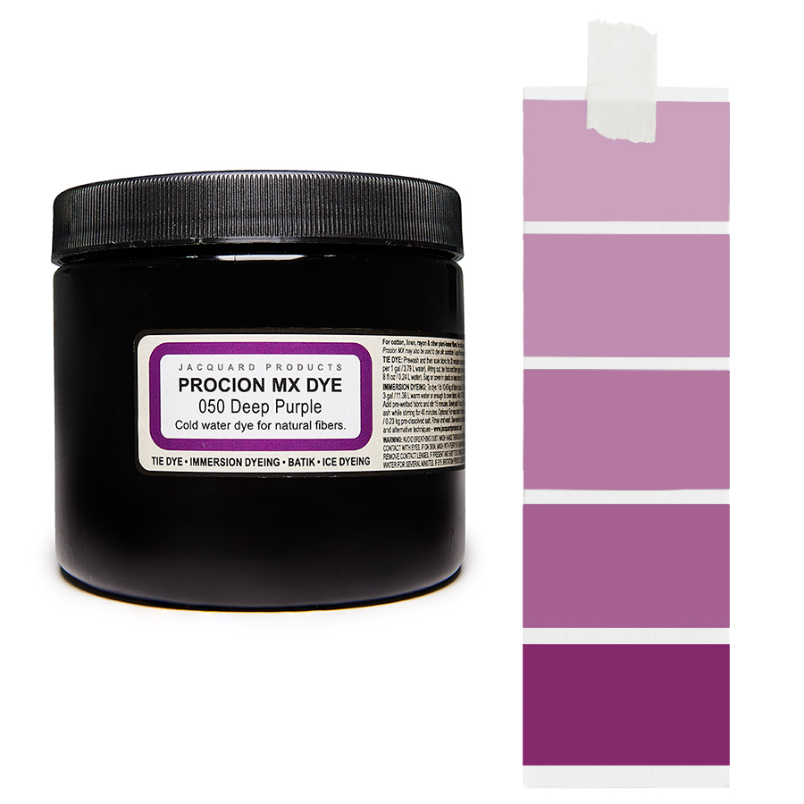 Jacquard Procion MX 050 Deep Purple 227 g Dose Jacquard Procion MX 050 Deep Purple 227 g mit Farbverlauf, Kaltwasser-Textilfarbe