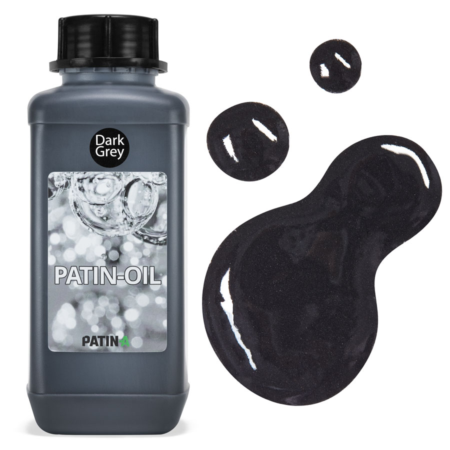 PATIN-OIL Dunkelgrau ist das ideale Patiniermittel für Schuh- & Textilpatinierung, Öl-Patinierung, Schuhpatinierung, Textilpatinierung, Kostümpatinierung, Kostümpatina, Textilpatina, PATIN-OIL, feuchte Patina, Schmutzränder