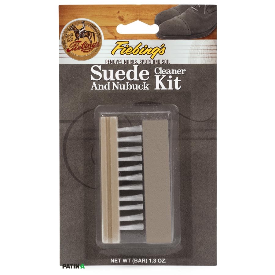 Fiebing's Suede and Nubuck Cleaner Kit reinigt Wild- (Rau-) und Nubukleder ohne Flüssigkeiten.
