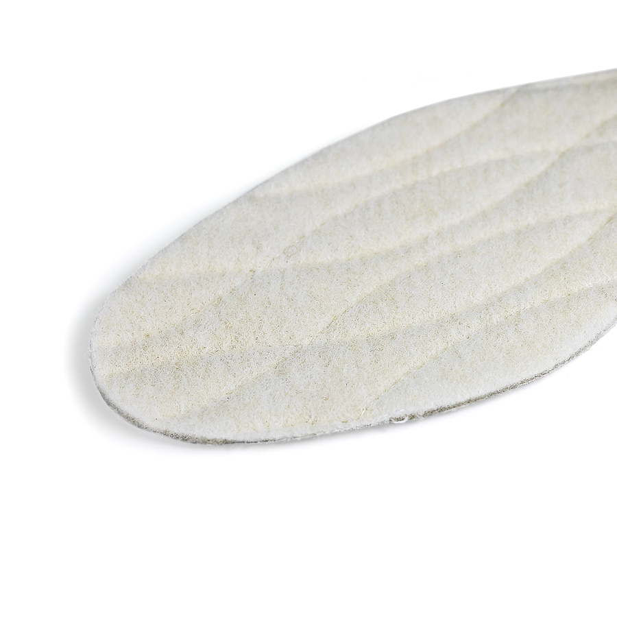 AluTherm Sohle mit Wolle JOMA Nahaufnahme der Wollseite der JOMA AluTherm Einlegesohle
