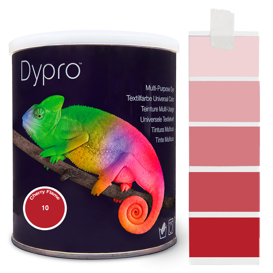 Dypro Cherry Flame 500 g Dose Dypro Universal-Color Textilfarbe Cherry Flame 500 g mit Farbverlauf