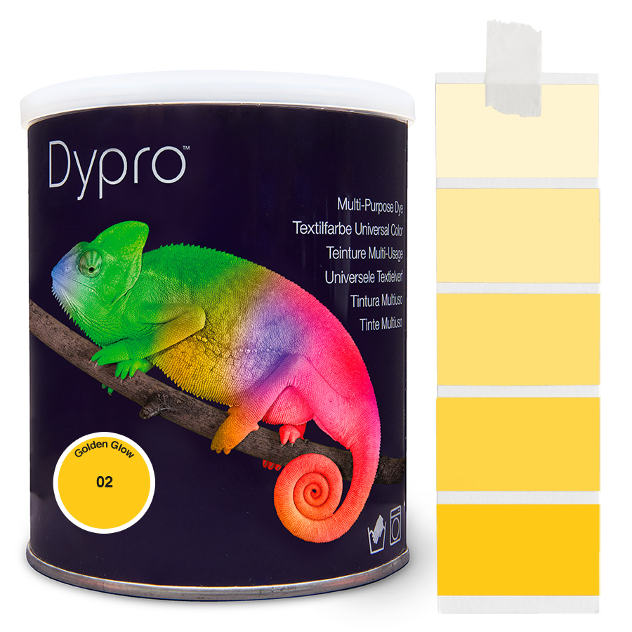 Dypro Golden Glow 500 g Dose Dypro Universal-Color Textilfarbe Golden Glow 500 g mit Farbverlauf