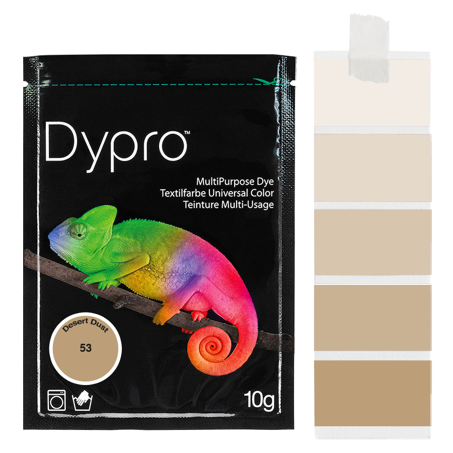 Dypro (Dylon) Textilfarben sind die am stärksten pigmentierten Textilfarben mit intensiven Farbtönen zum Färben von Polyamid/Nylon, Elasthan, Mischgewebe und Naturfasern.