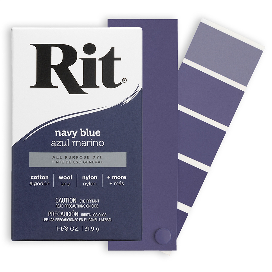 Rit All-Purpose Dye Navy Blue Schachtel Rit All-Purpose Dye Pulver Navy Blue 31,9 g mit Farbverlauf