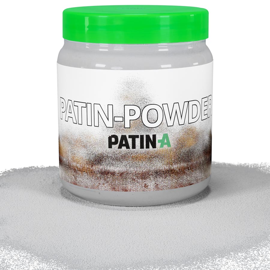 PATIN-POWDER Light Grey 500 ml Jar of PATIN-POWDER Light Grey 500 ml, distressing powder for costumes