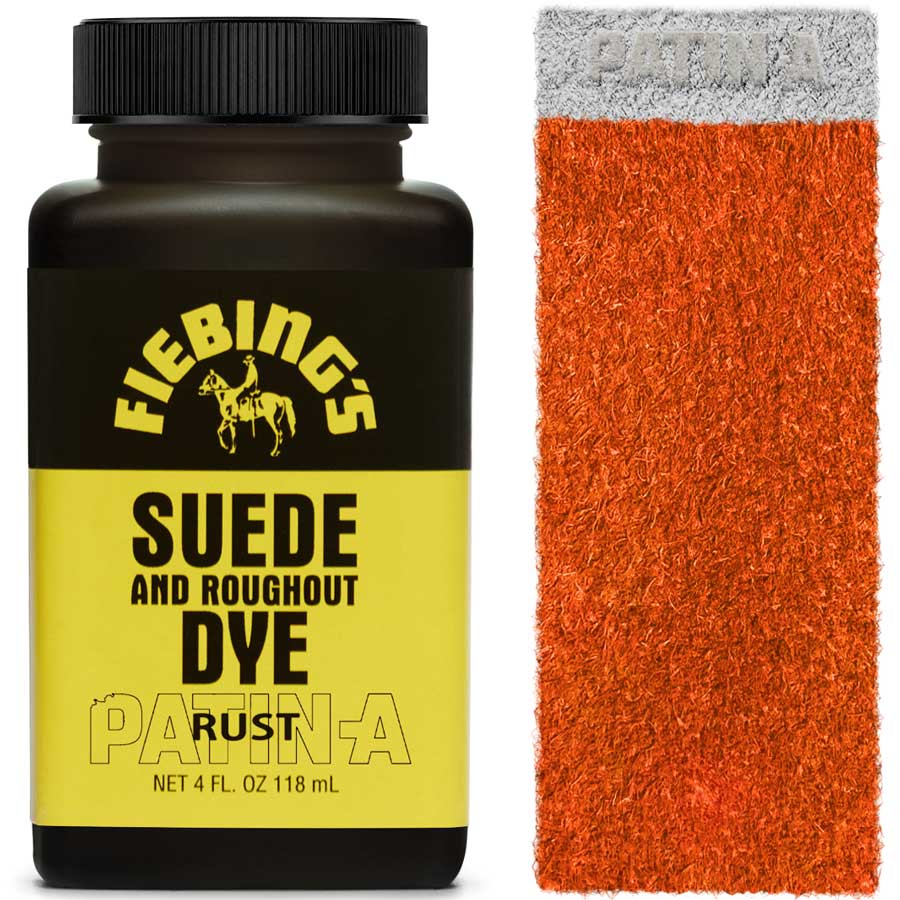 Fiebing's Suede & Rough-Out Dye, tief eindringende Lederfarbe für Wildleder und Rough-Out-Leder, erhältlich in 19 Farben.
