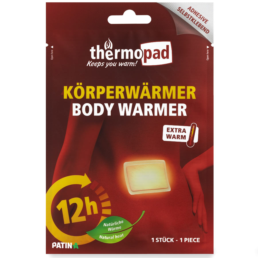 Thermopad Bodywärmer - 12 Stunden behagliche Wärme direkt am Körper - Große Wärme-Pads mit Klebeseite