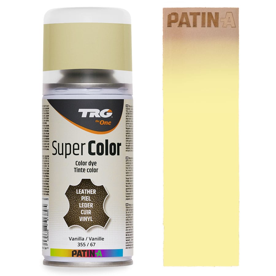 TRG SuperColor 355 Vanilla TRG SuperColor Lederfarbspray Vanilla 355 mit Farbmuster