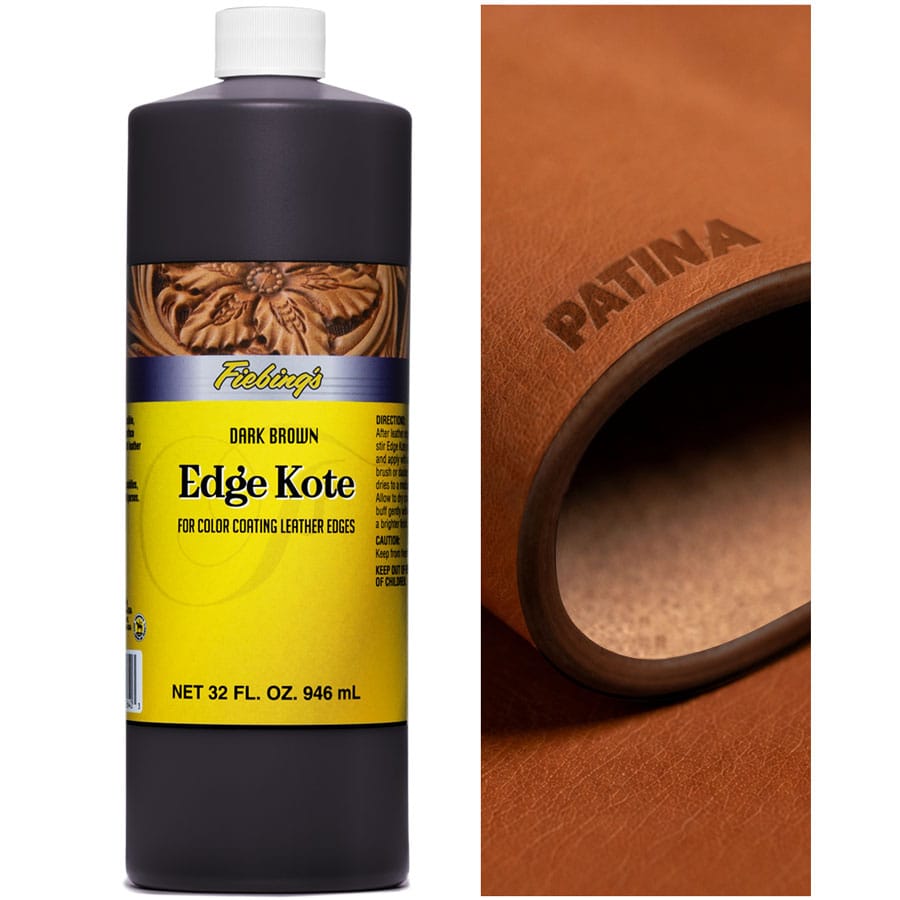 Fiebing's Edge Kote ist ein wasserfester Spezialkantenlack auf Acrylbasis zur Veredelung von Lederkanten & Rückseiten von Leder