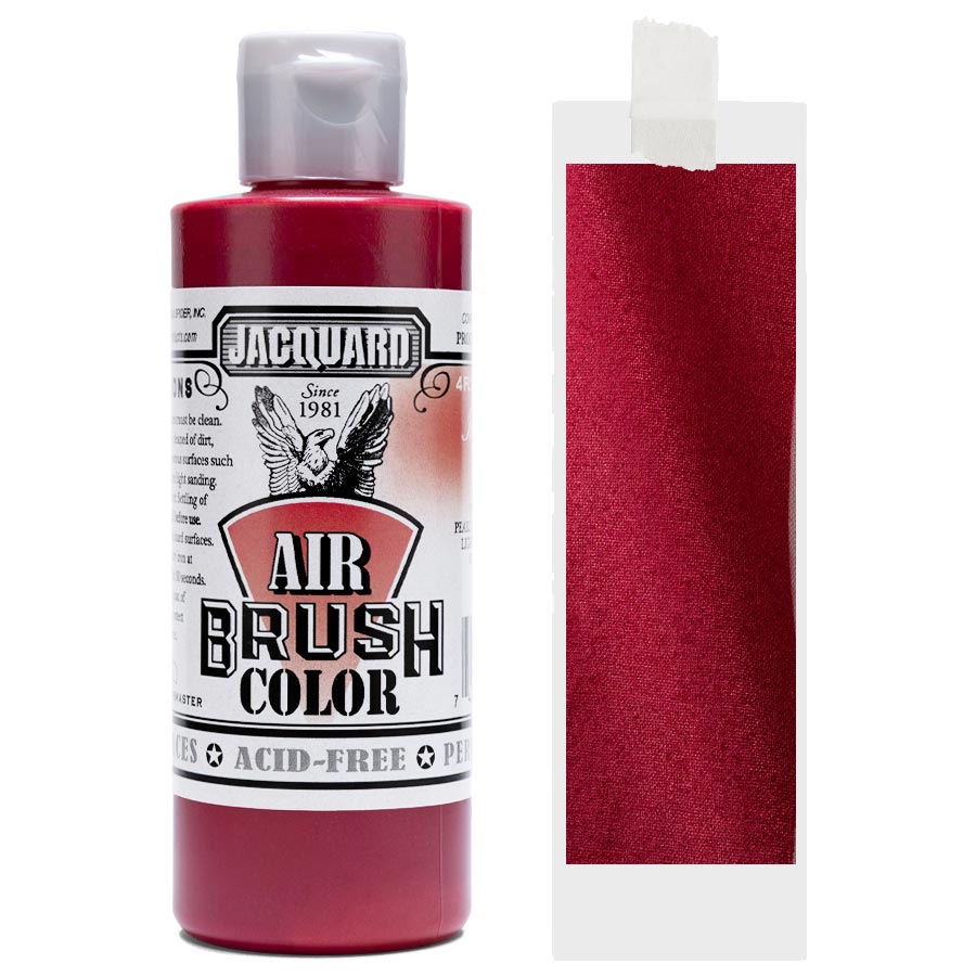 Jacquard Airbrush Irisierend 601 Red Flasche Jacquard Airbrush Color Irisierend 601 Red mit Farbmuster