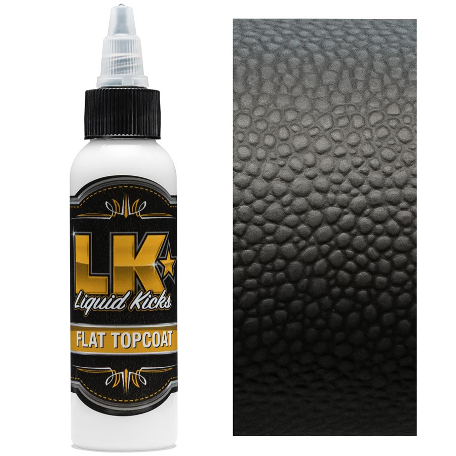 Liquid Kicks Flat Topcoat ist ein professioneller, hochelastischer, extra matter, stumpfer Decklack. Das Flat Finish ist der matteste, elastische Decklack auf dem Markt.