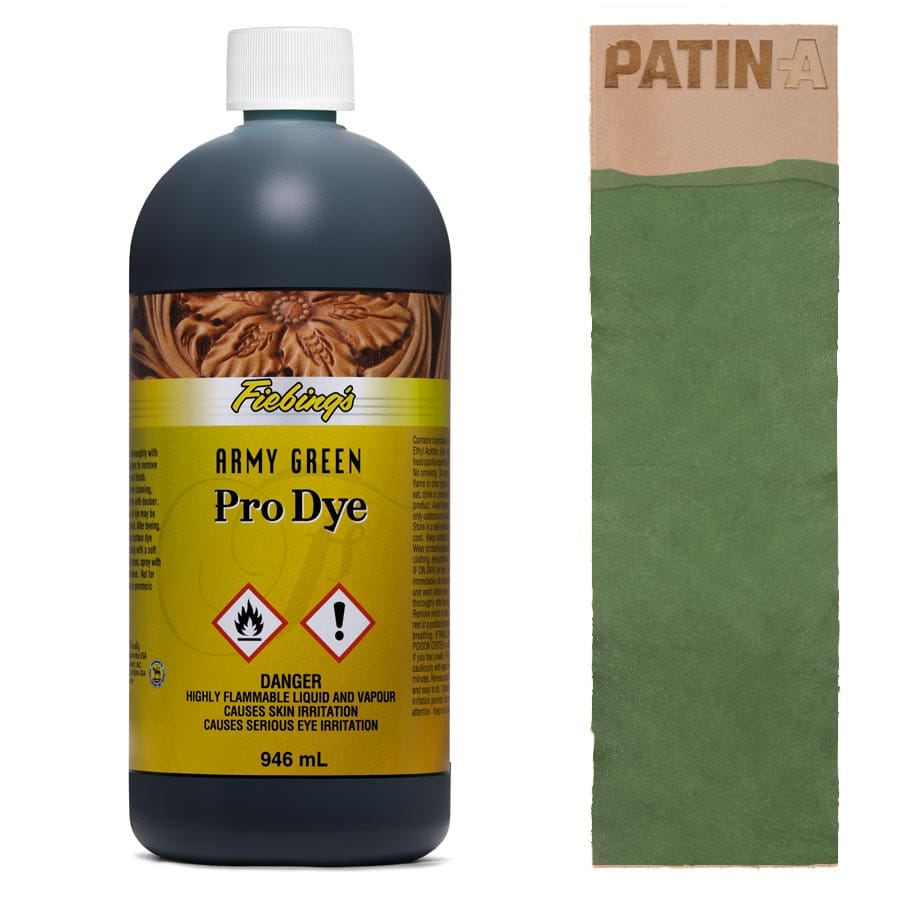 Fiebing’s Pro Dye Lederfarbe ist auf Öl- und Alkoholbasis und gilt in Fachkreisen als beste und hochwertigste Lederfarbe auf dem Markt.