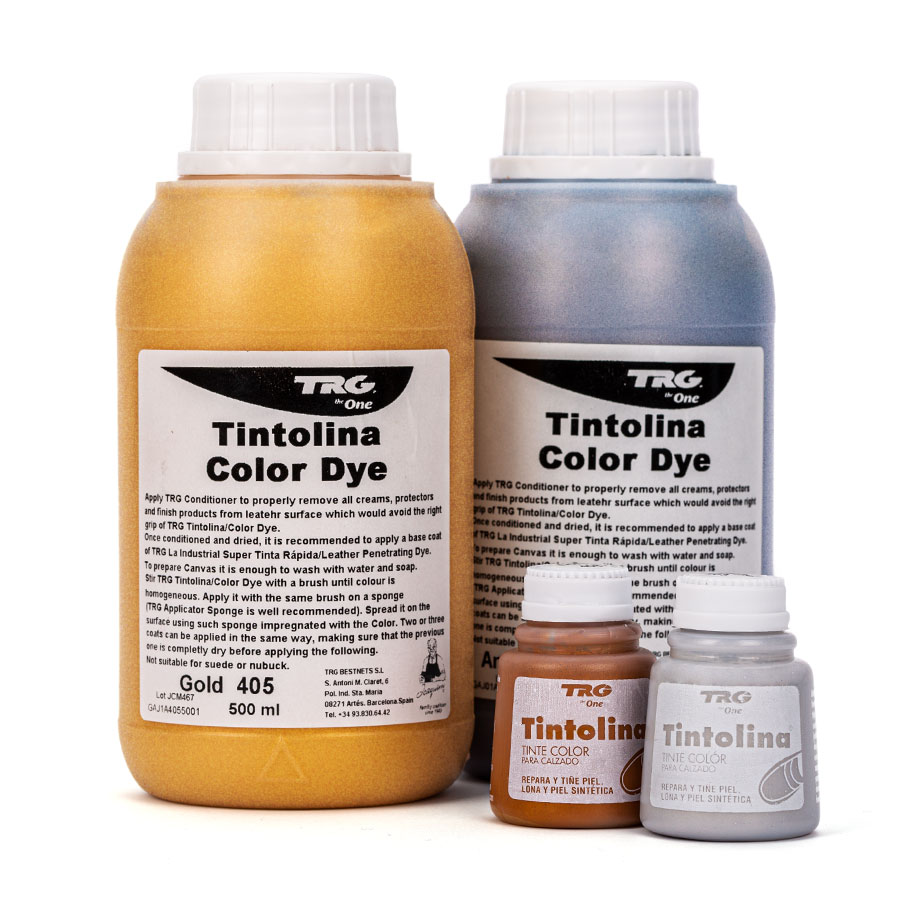 Metallic Lederfarbe TRG Tintolina Metallic Lederfarbe TRG Tintolina Gold und Silber in zwei Größen