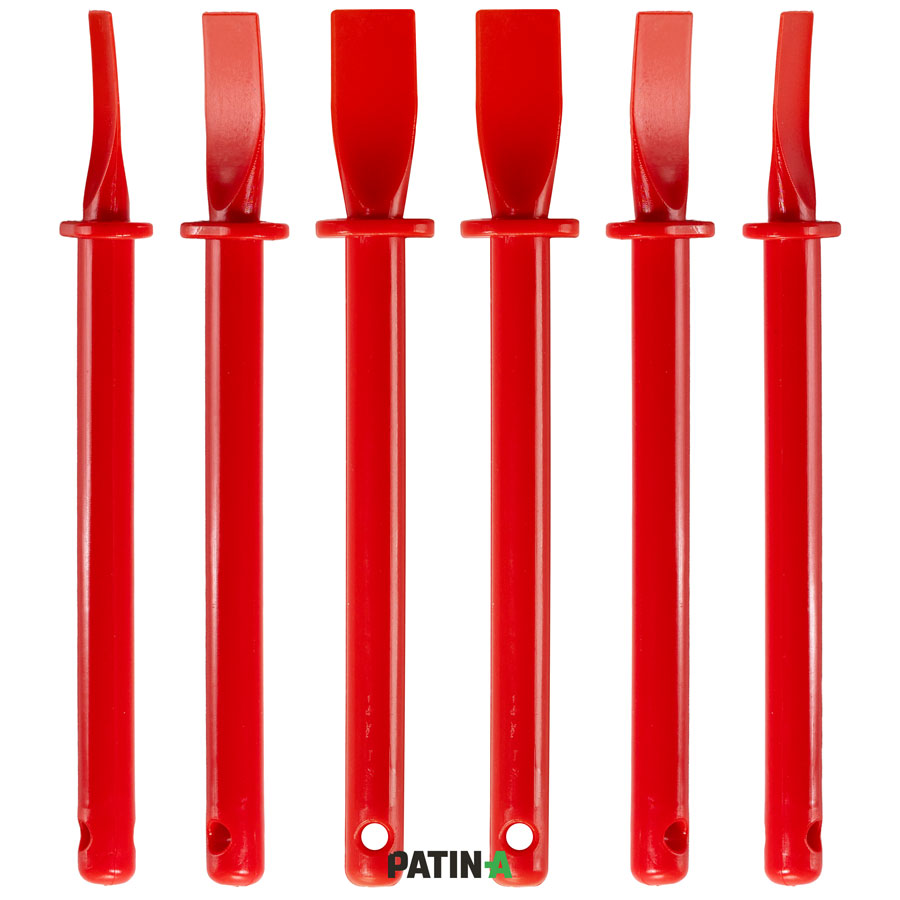 Le Fiebings Glue Spreader (spatule à colle) répartit la colle de manière uniforme et efficace à l'aide d'une mini-spatule flexible.