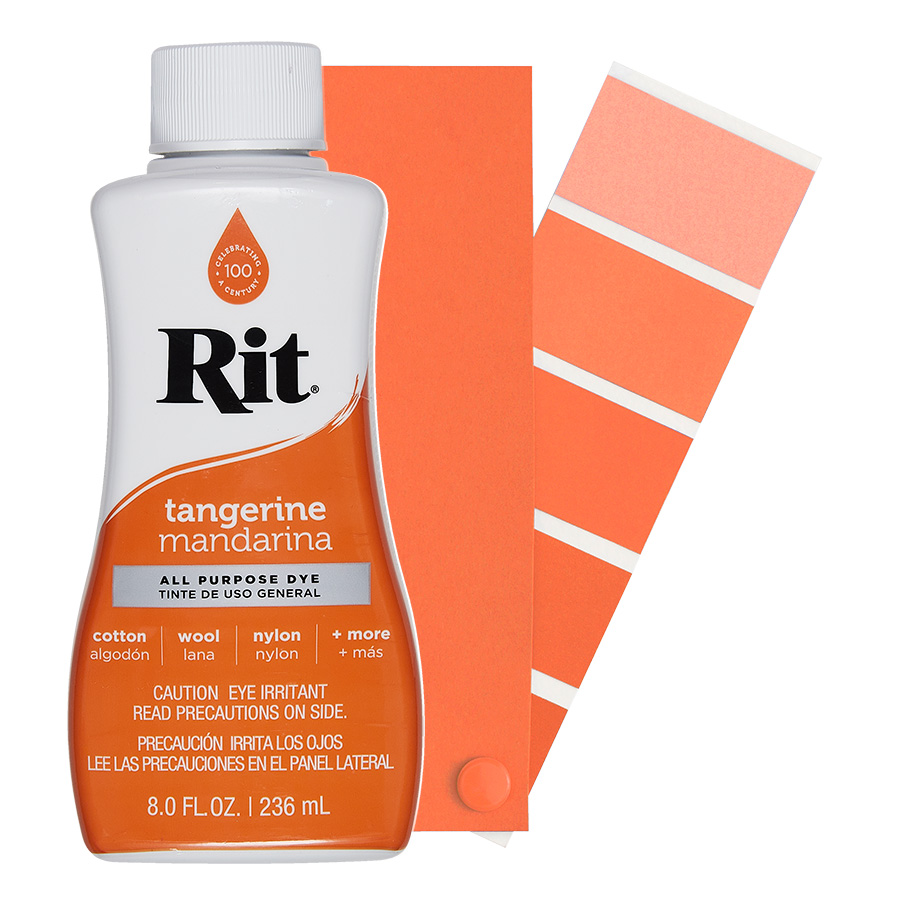 tangerine Rit All-Purpose Dye, universal textile dye, 39 intensive shades - dye sneakers, dye t-shirt, dye cotton, dye polyamide, dye nylon, Rit dye, Jacquard, Marabu, Simplicol