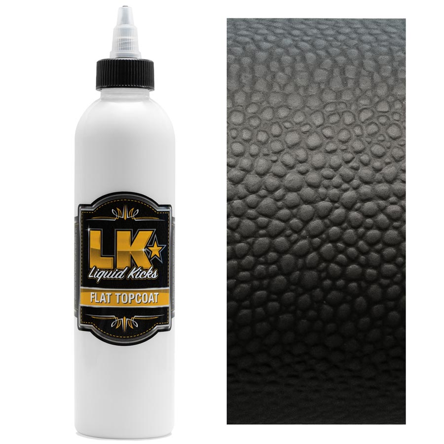 Liquid Kicks Flat Topcoat ist ein professioneller, hochelastischer, extra matter, stumpfer Decklack. Das Flat Finish ist der matteste, elastische Decklack auf dem Markt.