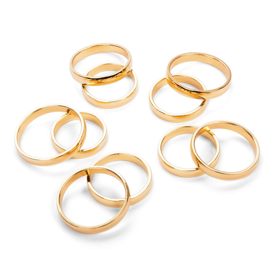 Trau-Ringe-Set - 24k Vergoldet