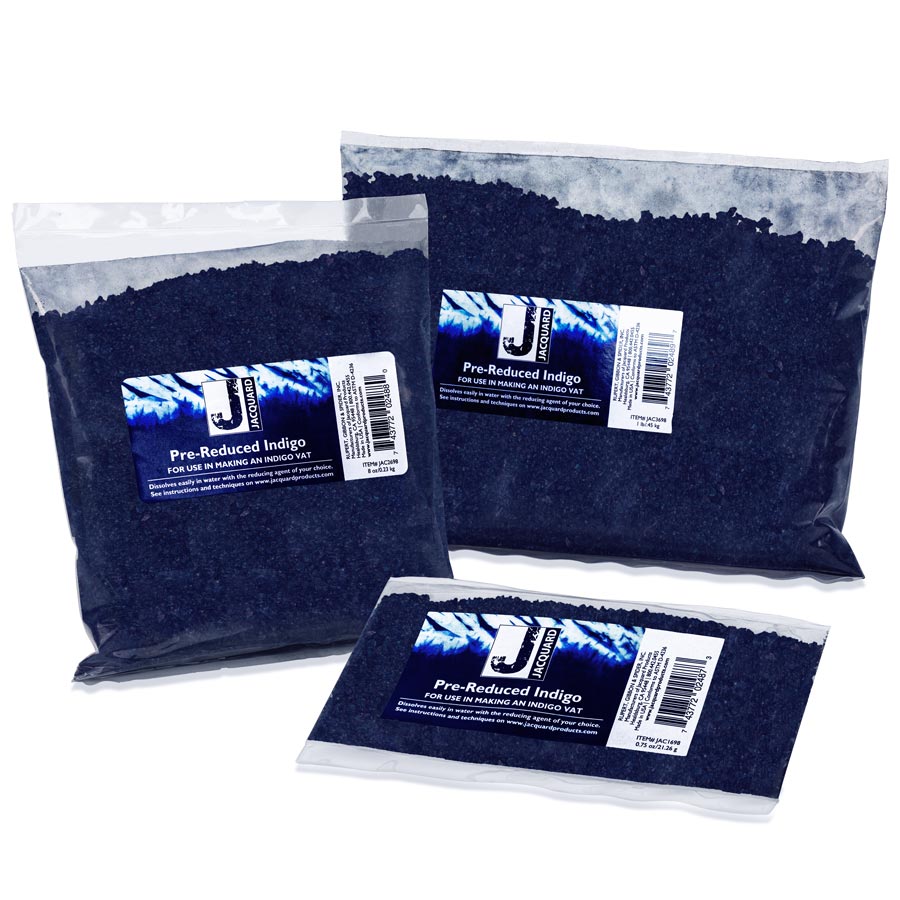 Jacquard Indigo Textilfarbe Drei Beutel Jacquard Indigo Textilfarbe in 21, 230 und 450 g