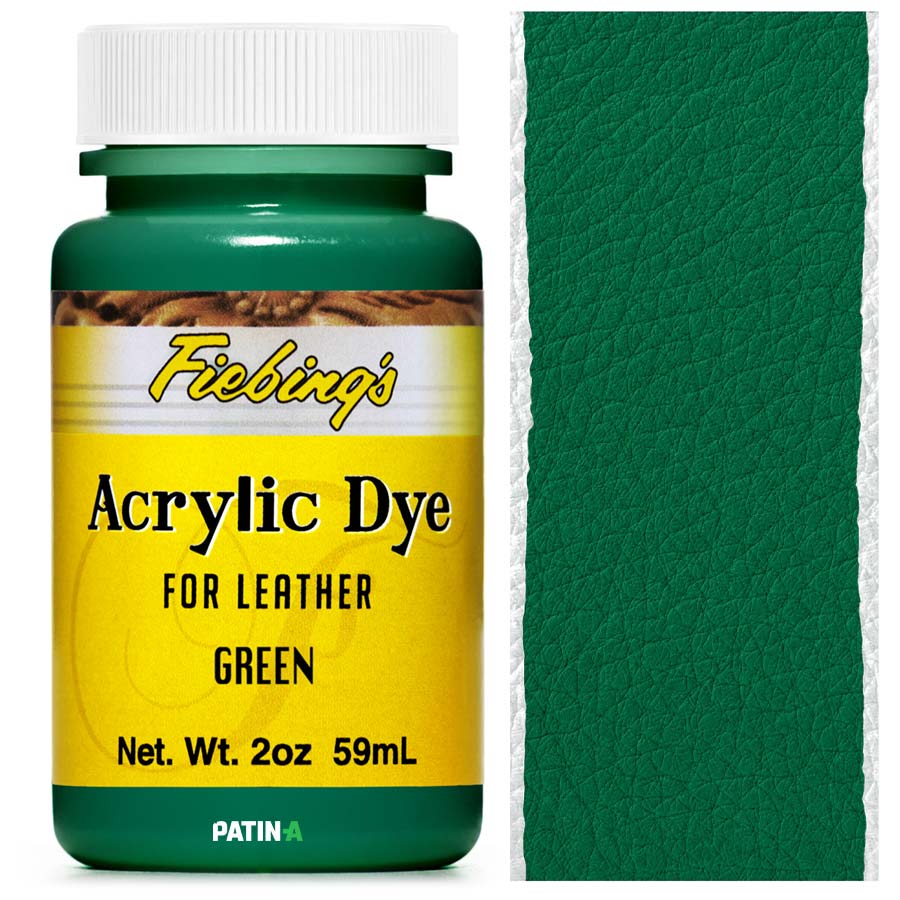 Fiebing’s Acrylic Leather Dye, 11 flexible, stark deckende Acryllederfarben, um dunkle Leder heller zu färben o. zum Malen