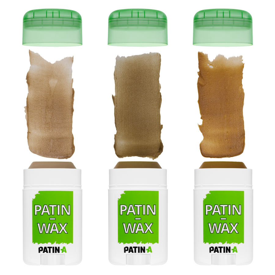 3 light-colored PATIN-WAX sticks for special patinations. PATIN-WAX is the perfect patina for properly soiling and ageing costumes.