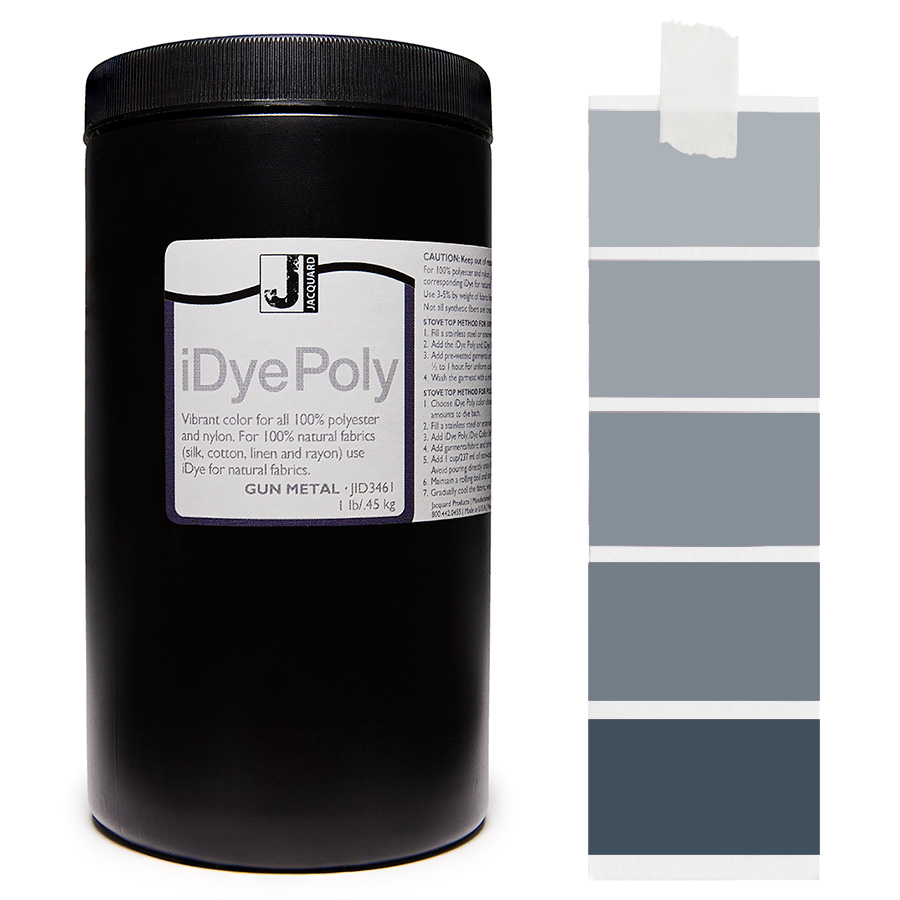 Jacquard iDye Poly 461 Gun Metal 450 g Pot Jacquard iDye Poly 461 Gun Metal 450 g avec dégradé, teinture pour polyester
