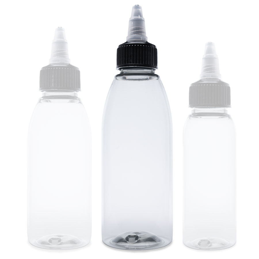 Dosierflasche 150 ml Vergleich PATIN-A Dosierflasche 150 ml im Größenvergleich