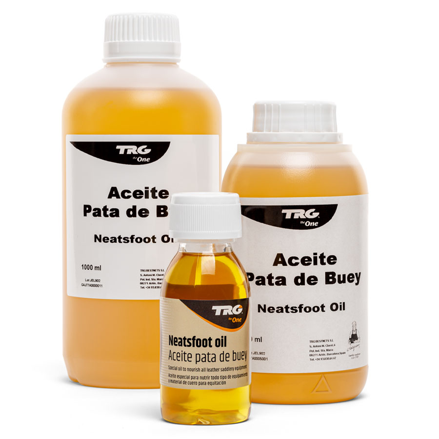TRG Neatsfoot Oil alle Größen TRG Neatsfoot Oil in allen Flaschengrößen von 100 bis 1000 ml