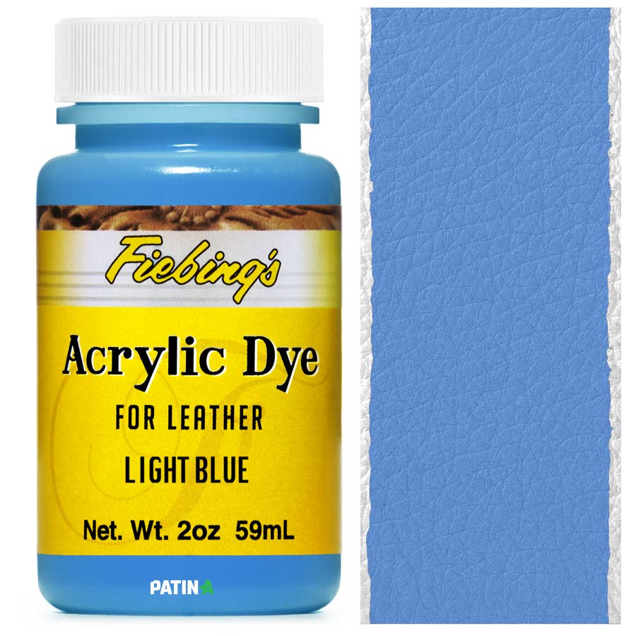 Fiebing’s Acrylic Leather Dye, 11 flexible, stark deckende Acryllederfarben, um dunkle Leder heller zu färben o. zum Malen