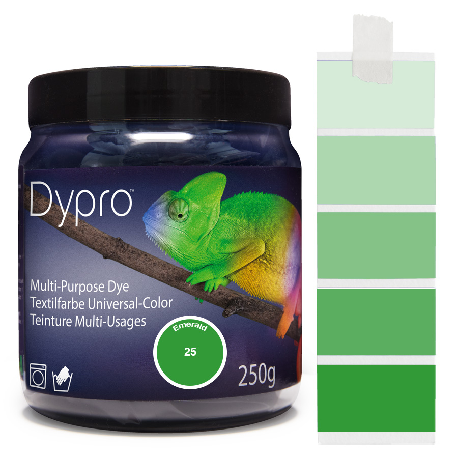 Dypro Emerald 250 g Dose Dypro Universal-Color Textilfarbe Emerald 250 g mit Farbverlauf