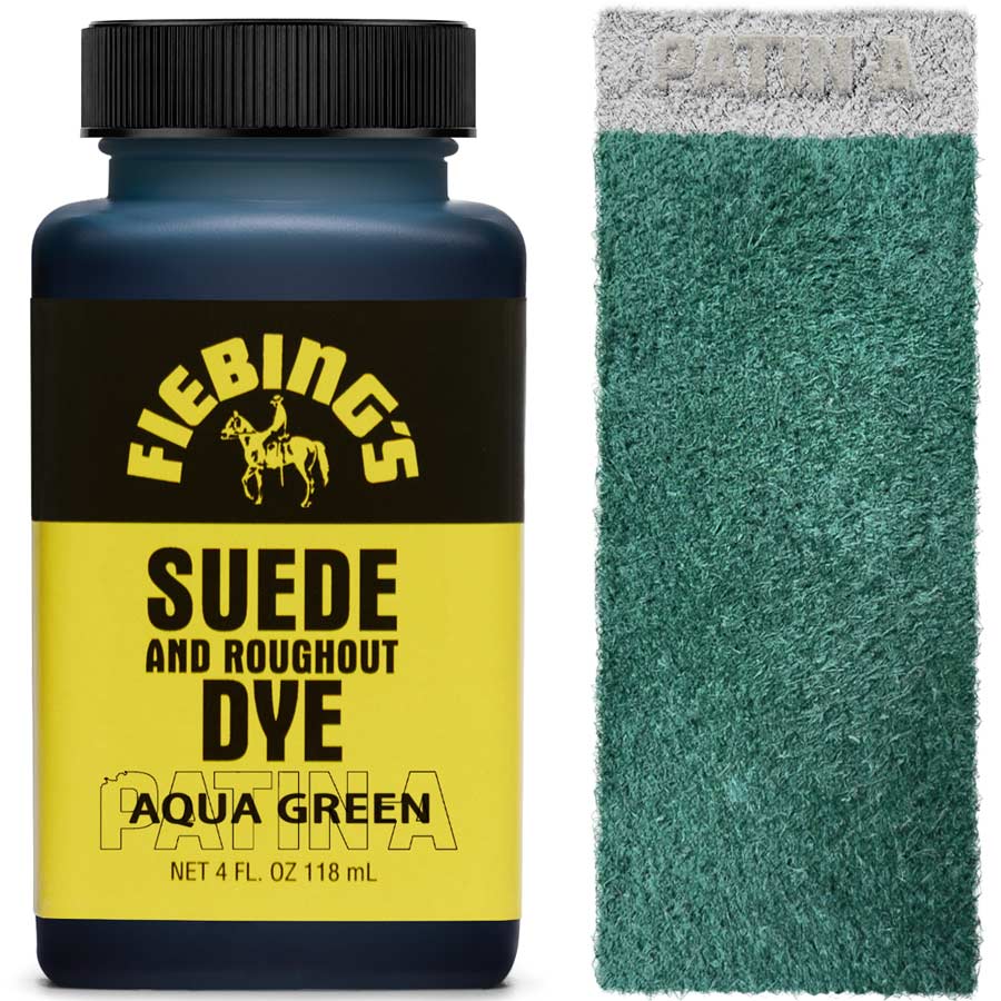 Fiebing's Suede & Rough-Out Dye, tief eindringende Lederfarbe für Wildleder und Rough-Out-Leder, erhältlich in 19 Farben.