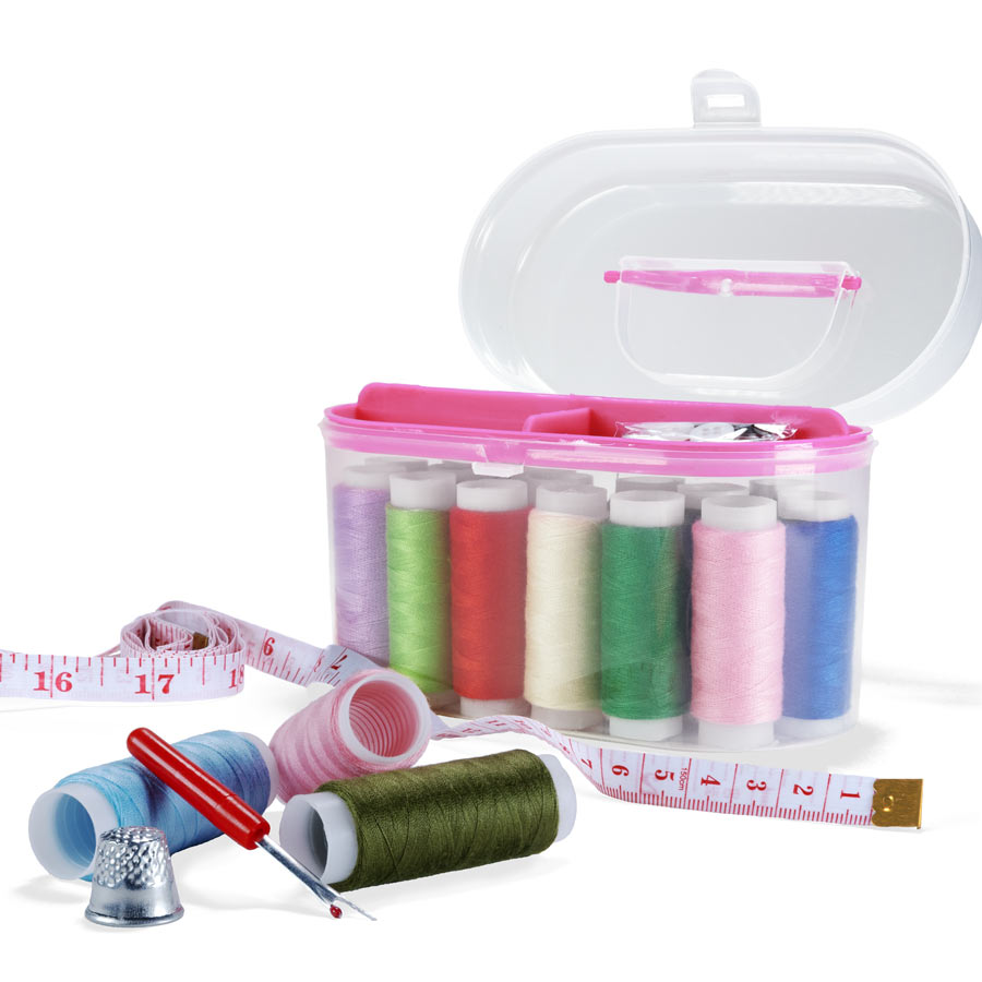 Nähboutique avec accessoires Starter-Box Nähboutique avec bobines, mètre ruban, dé et enfile-aiguille