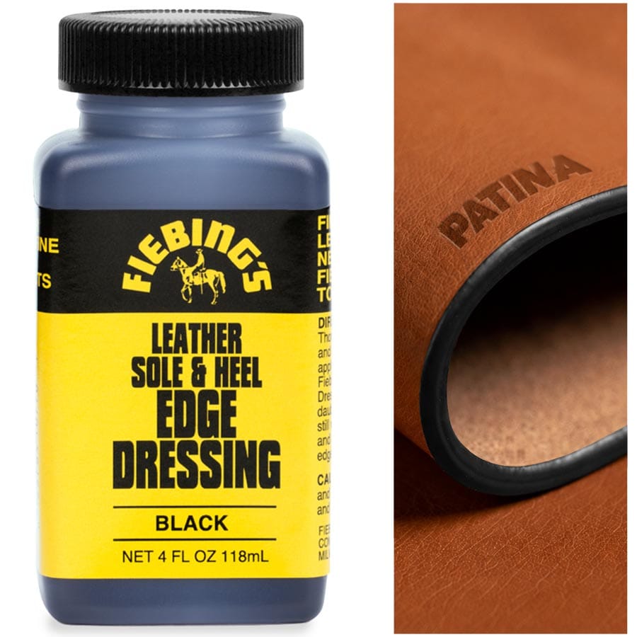 Fiebing's Sole & Heel Edge Dressing gives your soles and heels a light sheen and makes them water-repellent