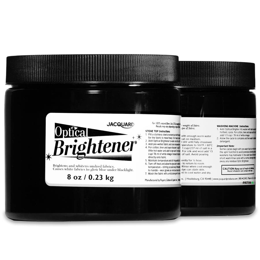 Jacquard Optical Brightener is a professional optical brightener and makes bleached fabrics radiantly white.