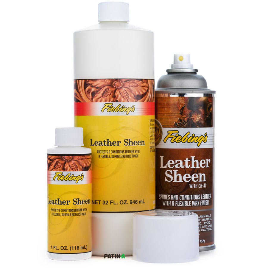 Fiebing’s Leather Sheen gibt dem Leder einen wunderbaren Schimmer, schützt es durch sein Wachsfinish und lässt es wasserabweisend werden.