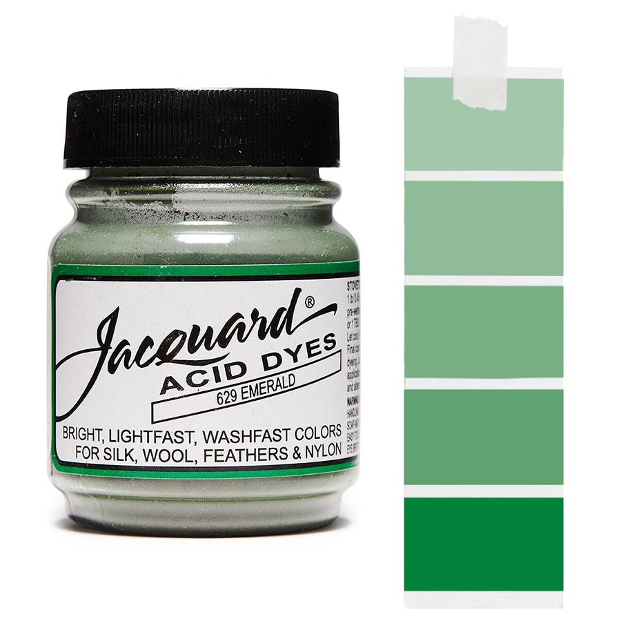 Jacquard Acid Dye 629 Emerald 14 g Dose Jacquard Acid Dye 629 Emerald 14 g mit Farbverlauf für Wolle und Seide