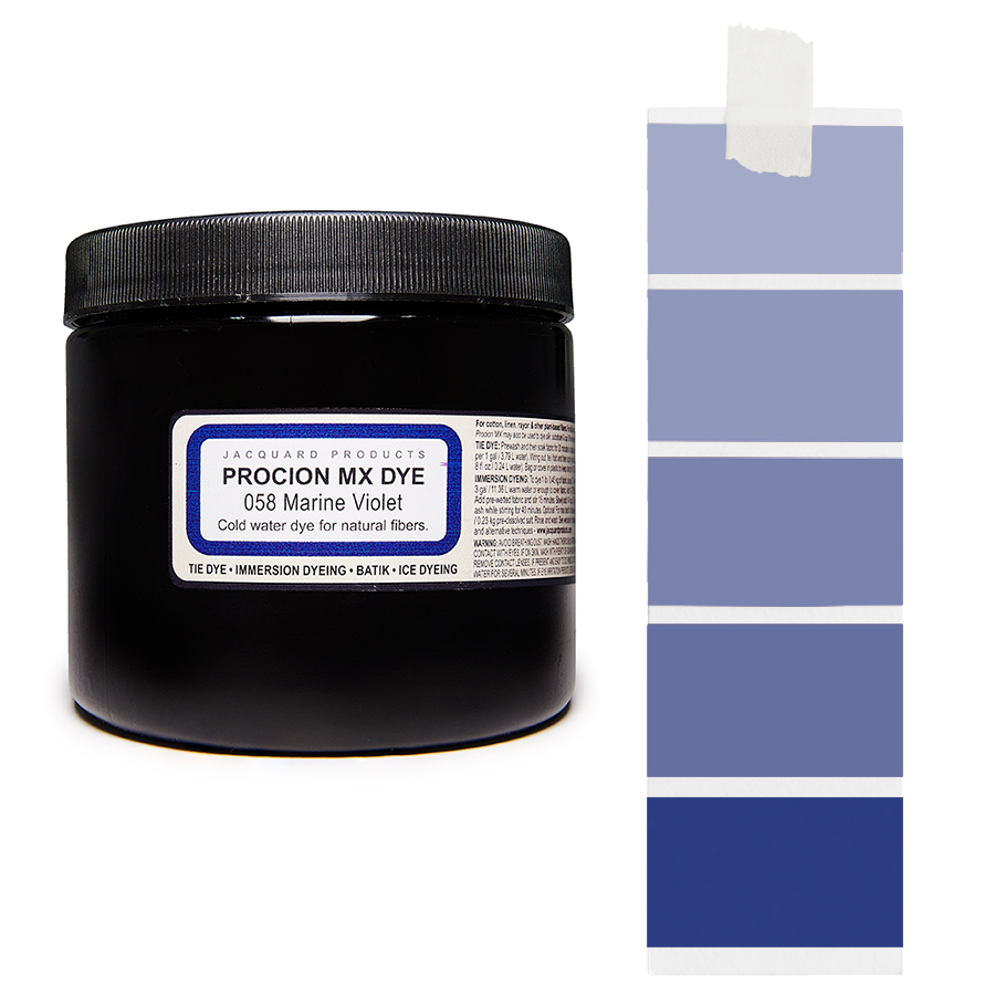 Jacquard Procion MX 058 Marine Violet 227 g Dose Jacquard Procion MX 058 Marine Violet 227 g mit Farbverlauf, Kaltwasser-Textilfarbe