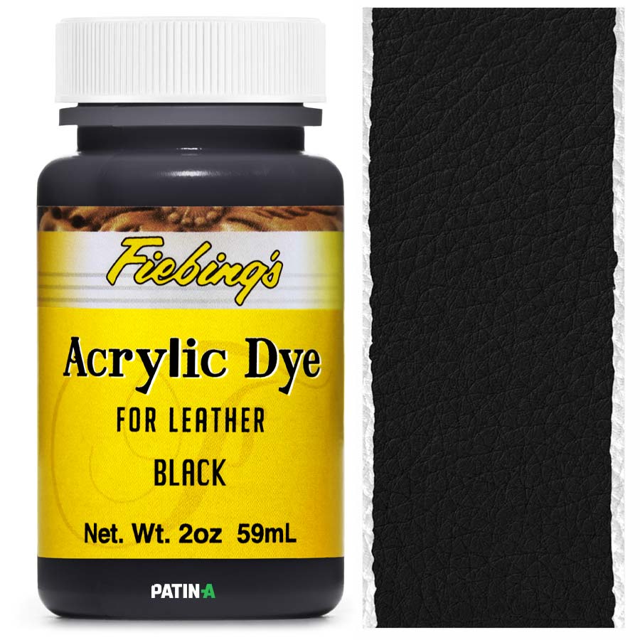 Fiebing’s Acrylic Leather Dye, 11 flexible, stark deckende Acryllederfarben, um dunkle Leder heller zu färben o. zum Malen
