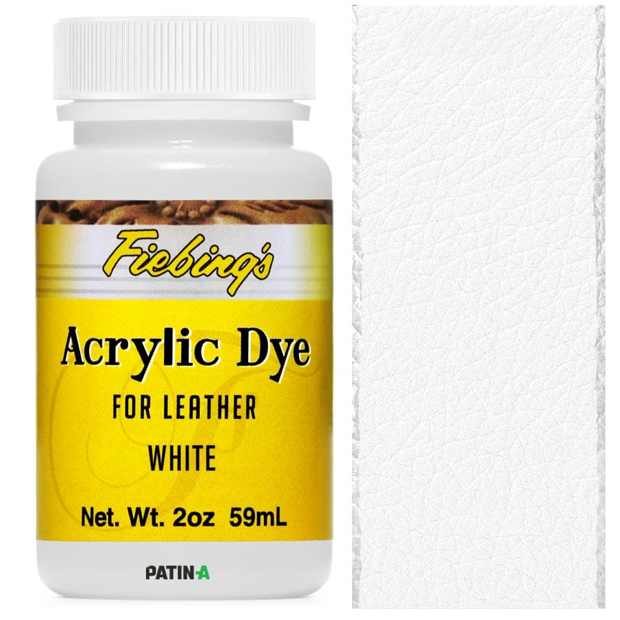 Fiebing’s Acrylic Leather Dye, 11 flexible, stark deckende Acryllederfarben, um dunkle Leder heller zu färben o. zum Malen