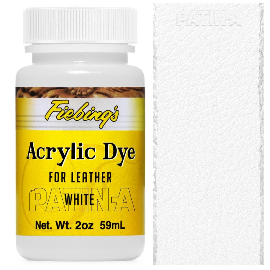 Acrylic Dye 59 ml White Fiebing's Acrylic Dye 59 ml White, deckende Lederfarbe, mit Farbmuster