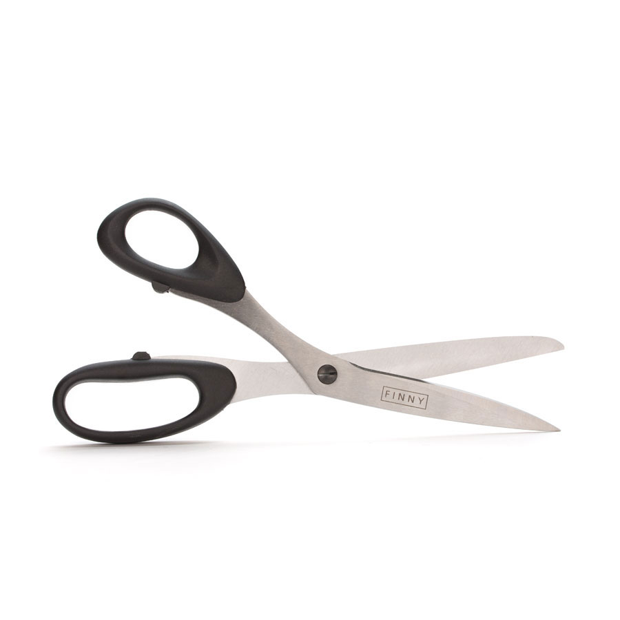 Ciseaux gaucher FINNY 20 cm Ciseaux de couture FINNY 20 cm pour gauchers, poignées noires