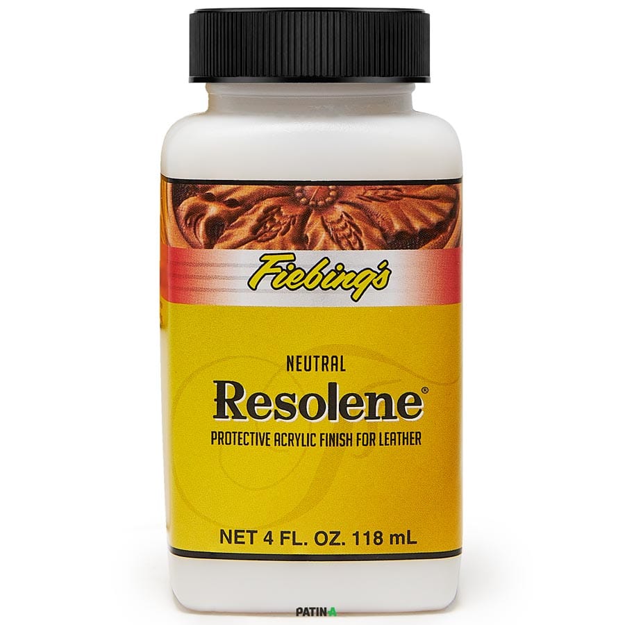 Fiebing's Acrylic Resolene ist Das beste Leder-Finish zum Versiegeln der Oberfläche von gefärbtem, gealtertem (patiniertem) oder poliertem Leder.