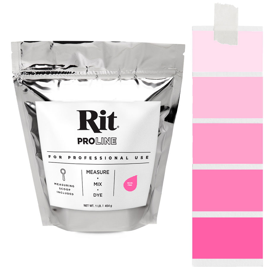 Rit ProLine Neon Pink 454 g Beutel Rit ProLine 454 g Neon Pink mit Farbmustern in Neonpink